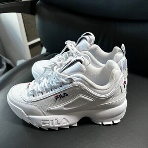 New Fila Womens Disruptor 2 II Premium Chunky Sneaker Shoes Size 7 White